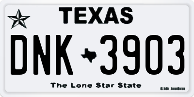 TX license plate DNK3903