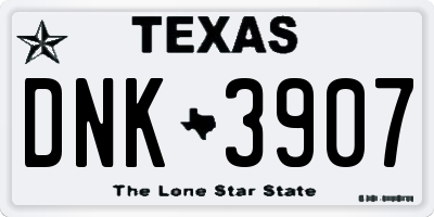 TX license plate DNK3907