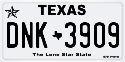 TX license plate DNK3909