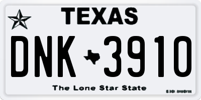 TX license plate DNK3910
