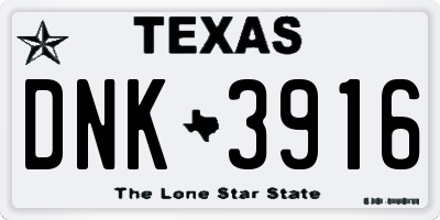 TX license plate DNK3916
