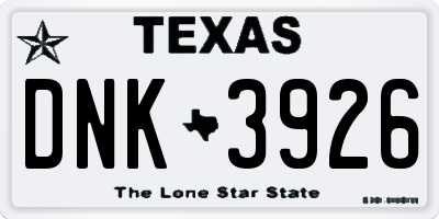TX license plate DNK3926