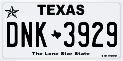 TX license plate DNK3929