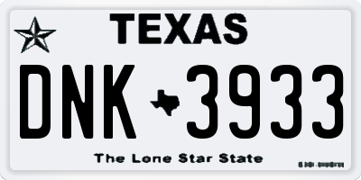 TX license plate DNK3933