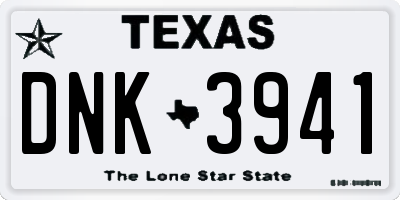 TX license plate DNK3941