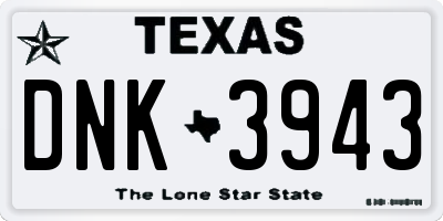 TX license plate DNK3943