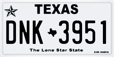 TX license plate DNK3951
