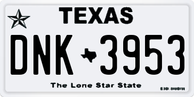TX license plate DNK3953