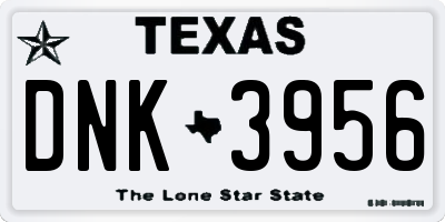 TX license plate DNK3956