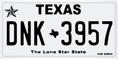 TX license plate DNK3957