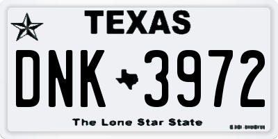 TX license plate DNK3972