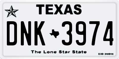 TX license plate DNK3974