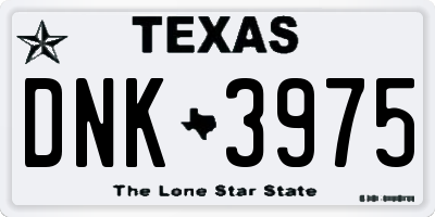 TX license plate DNK3975