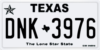 TX license plate DNK3976