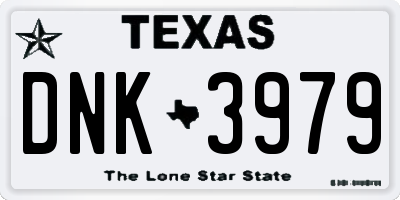 TX license plate DNK3979