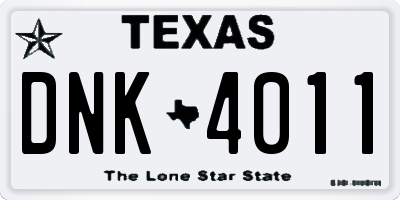 TX license plate DNK4011