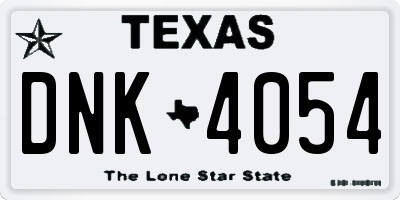 TX license plate DNK4054