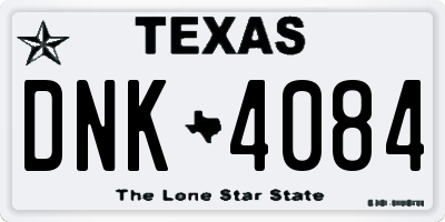 TX license plate DNK4084