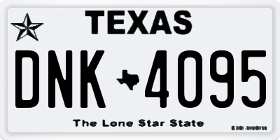 TX license plate DNK4095