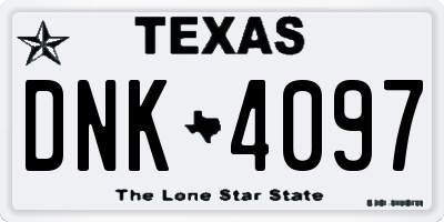 TX license plate DNK4097