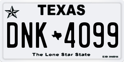 TX license plate DNK4099