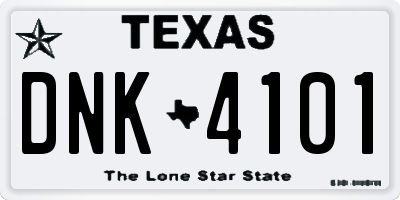 TX license plate DNK4101