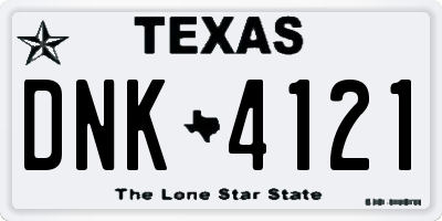 TX license plate DNK4121