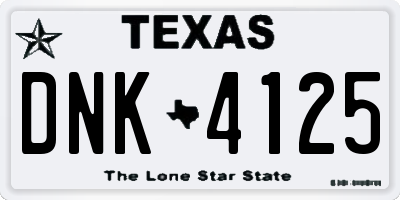 TX license plate DNK4125