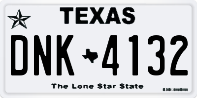 TX license plate DNK4132