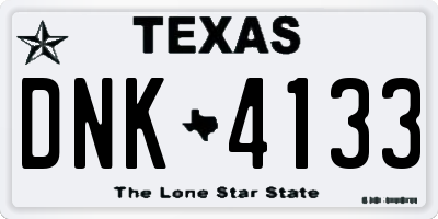 TX license plate DNK4133