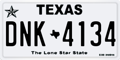 TX license plate DNK4134
