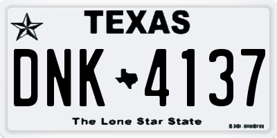 TX license plate DNK4137