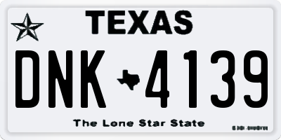 TX license plate DNK4139