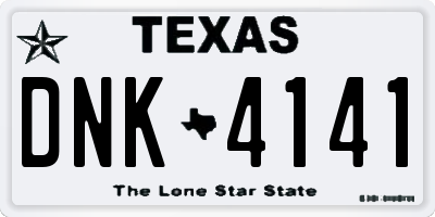 TX license plate DNK4141