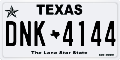 TX license plate DNK4144