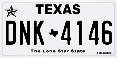 TX license plate DNK4146