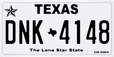 TX license plate DNK4148
