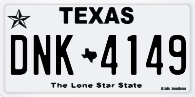 TX license plate DNK4149