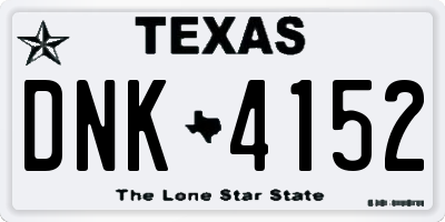 TX license plate DNK4152