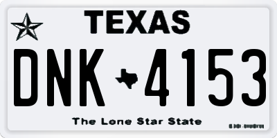 TX license plate DNK4153
