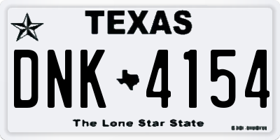 TX license plate DNK4154
