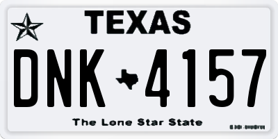 TX license plate DNK4157
