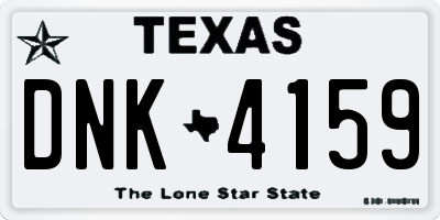 TX license plate DNK4159
