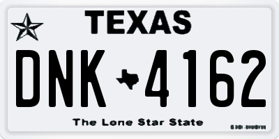 TX license plate DNK4162
