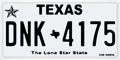TX license plate DNK4175