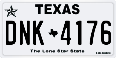 TX license plate DNK4176