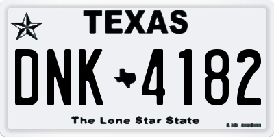 TX license plate DNK4182