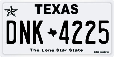 TX license plate DNK4225