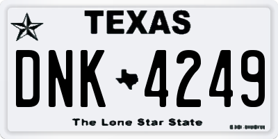 TX license plate DNK4249