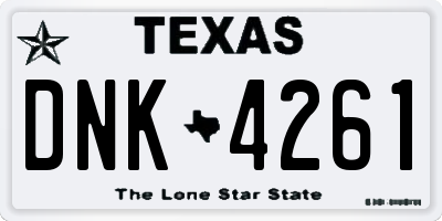 TX license plate DNK4261
